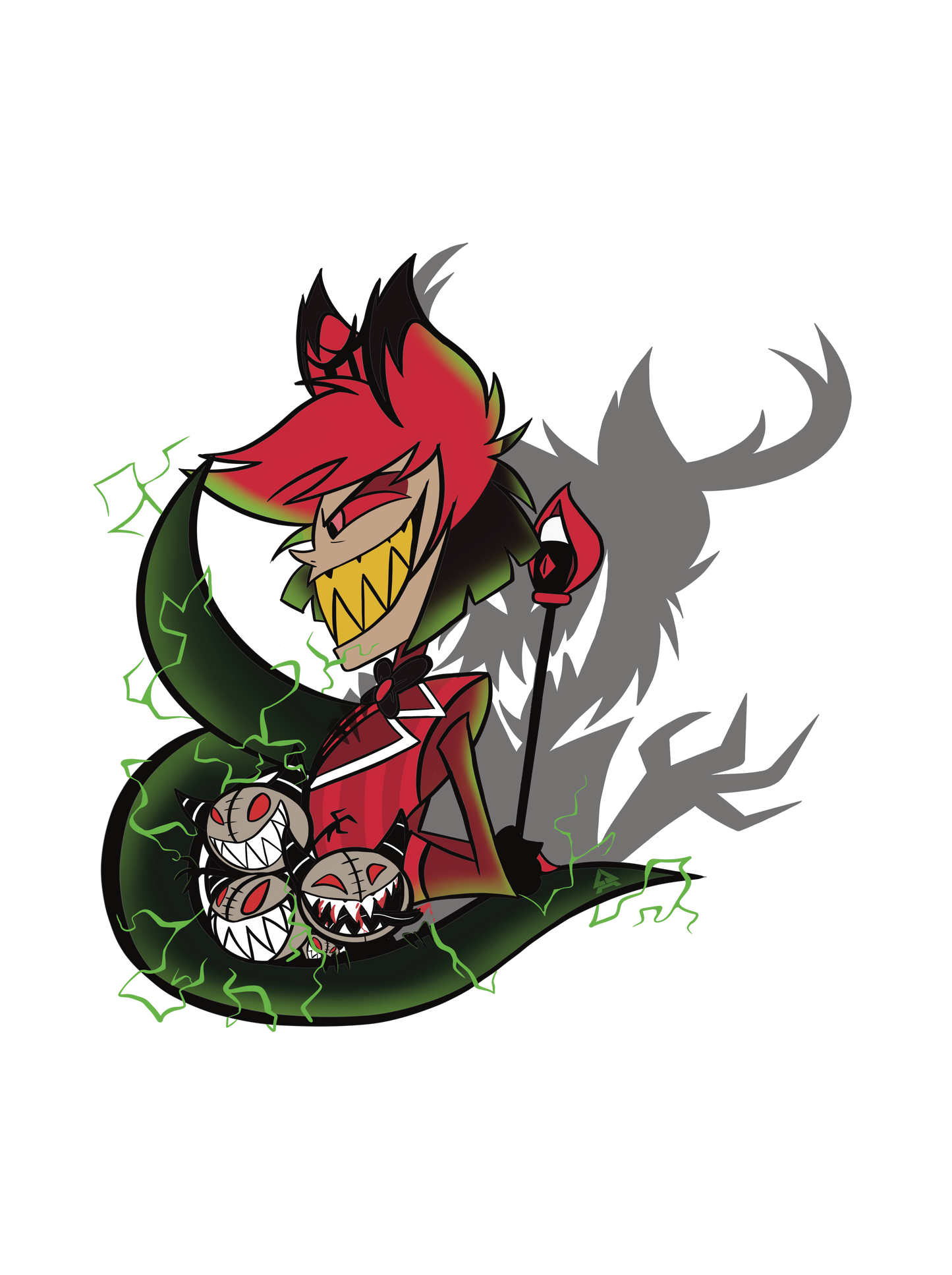 Alastor double sided acrylic keychain