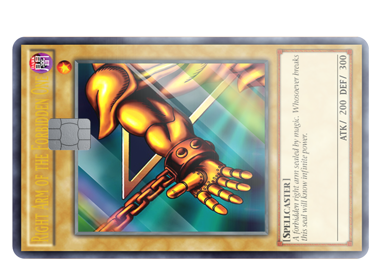 Exodia Pieces Credit Card Skin ( Full Set $25)