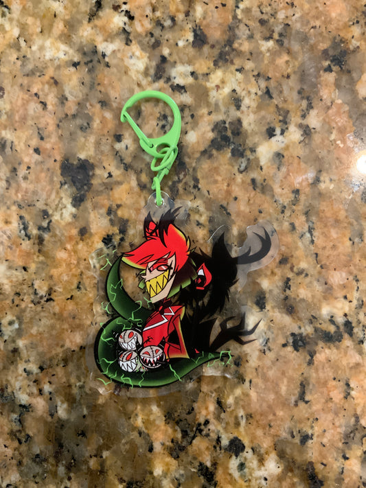 Alastor double sided acrylic keychain