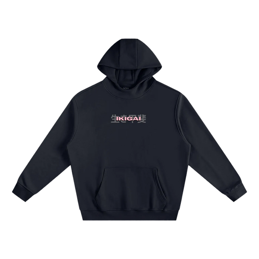 Ikigai Fleeced High Neck Hoodie