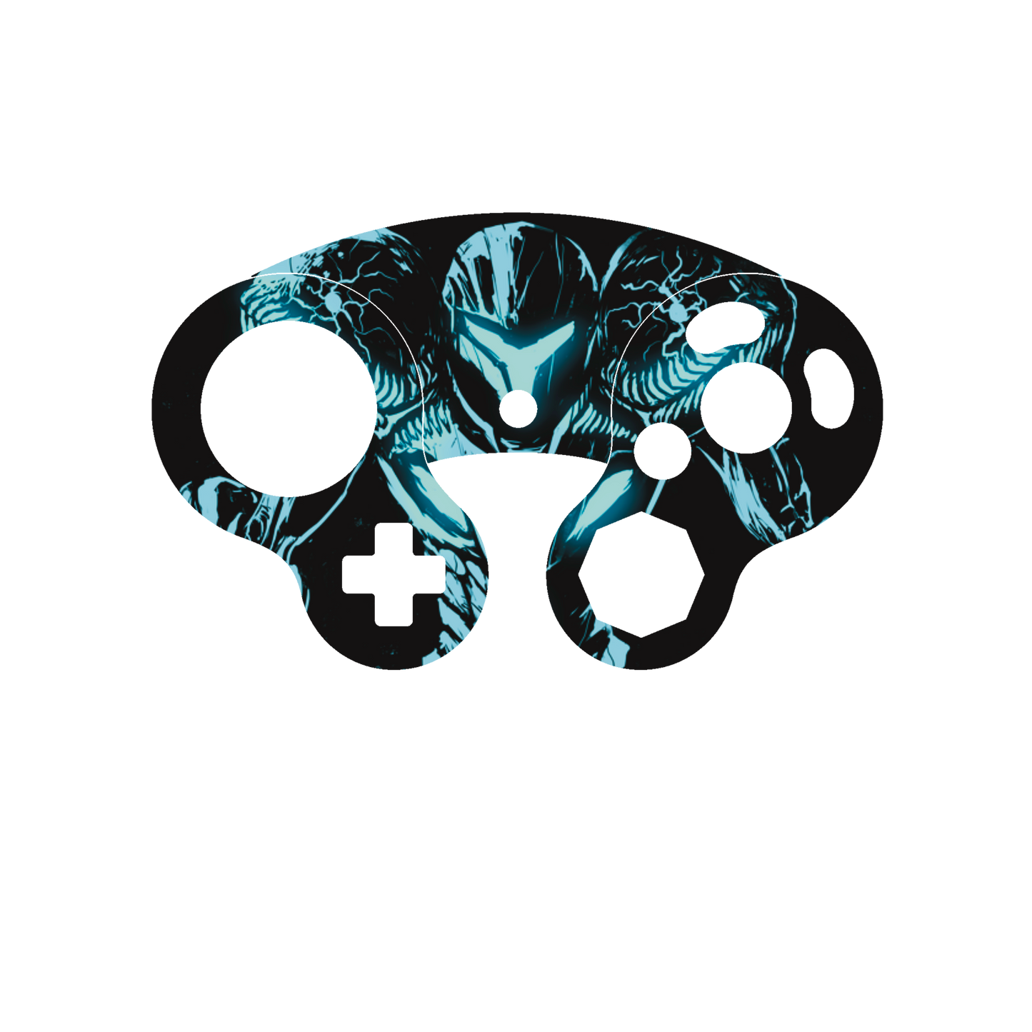 Dark Samus Gamecube Controller skin