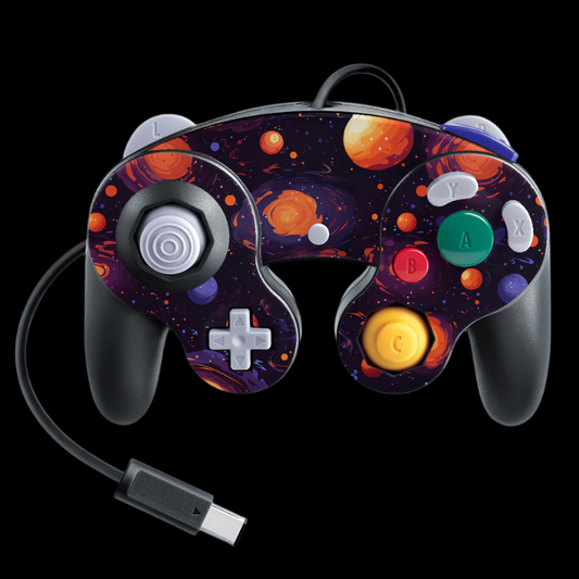 Watercolor Galaxy Gamecube Controller skin