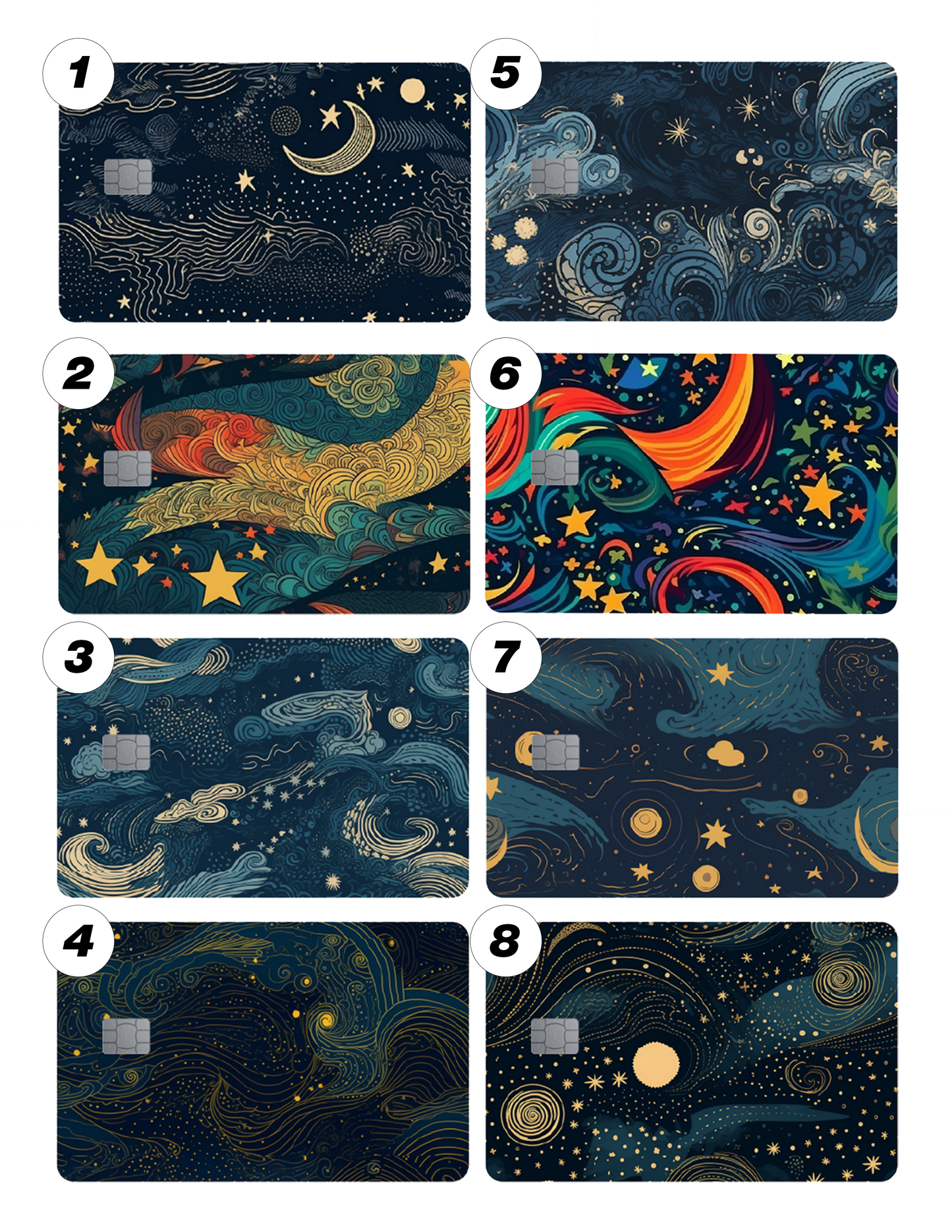 Credit Card Skin - Starry Night
