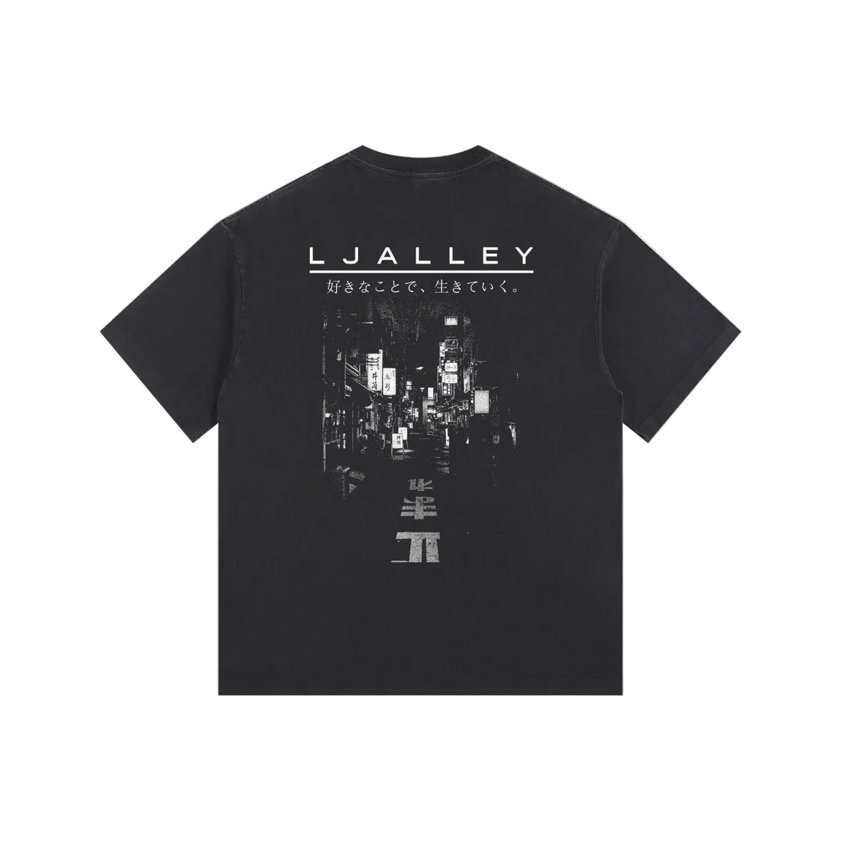 LJAlley Vintage Washed Oversized Cotton T-Shirt