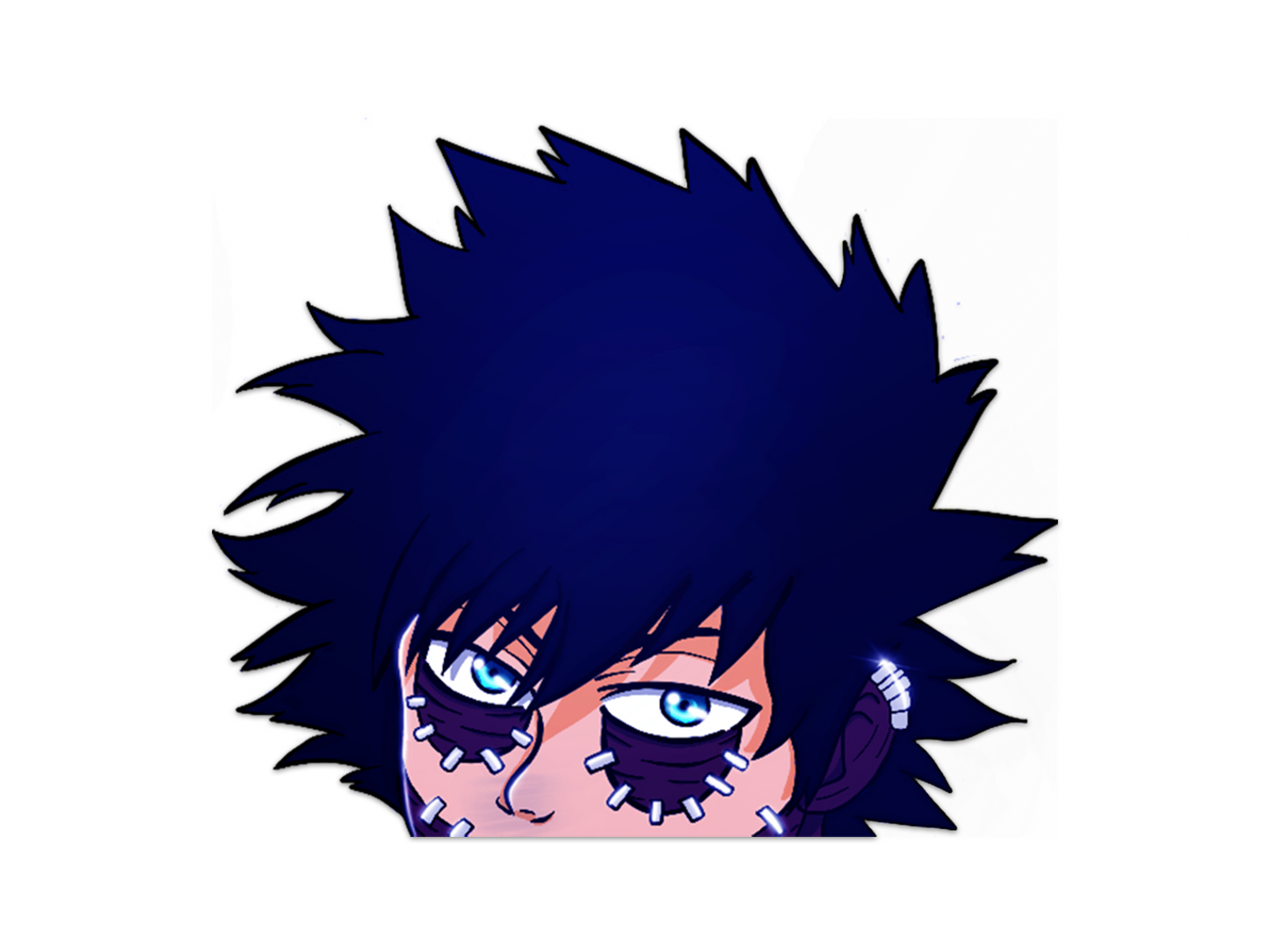 Holographic Dabi Peeker Stickers