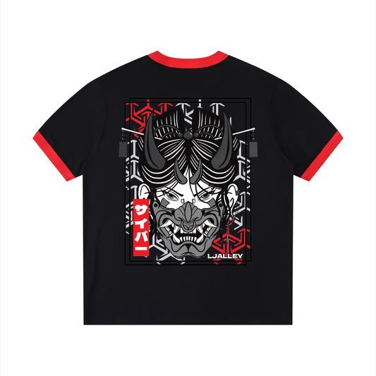 Cyber Oni Unisex Ringer T-Shirt