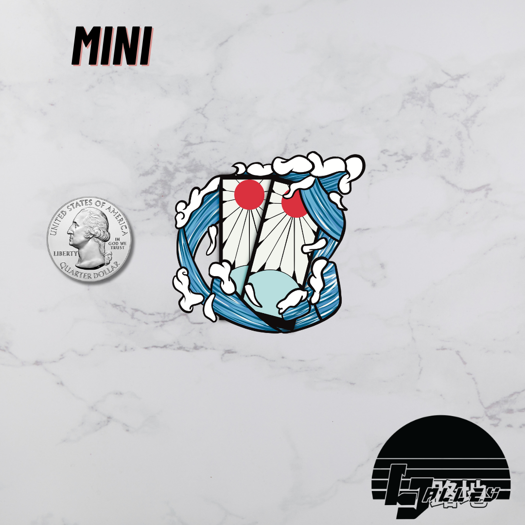 Tanjiro Earrings Holographic Sticker