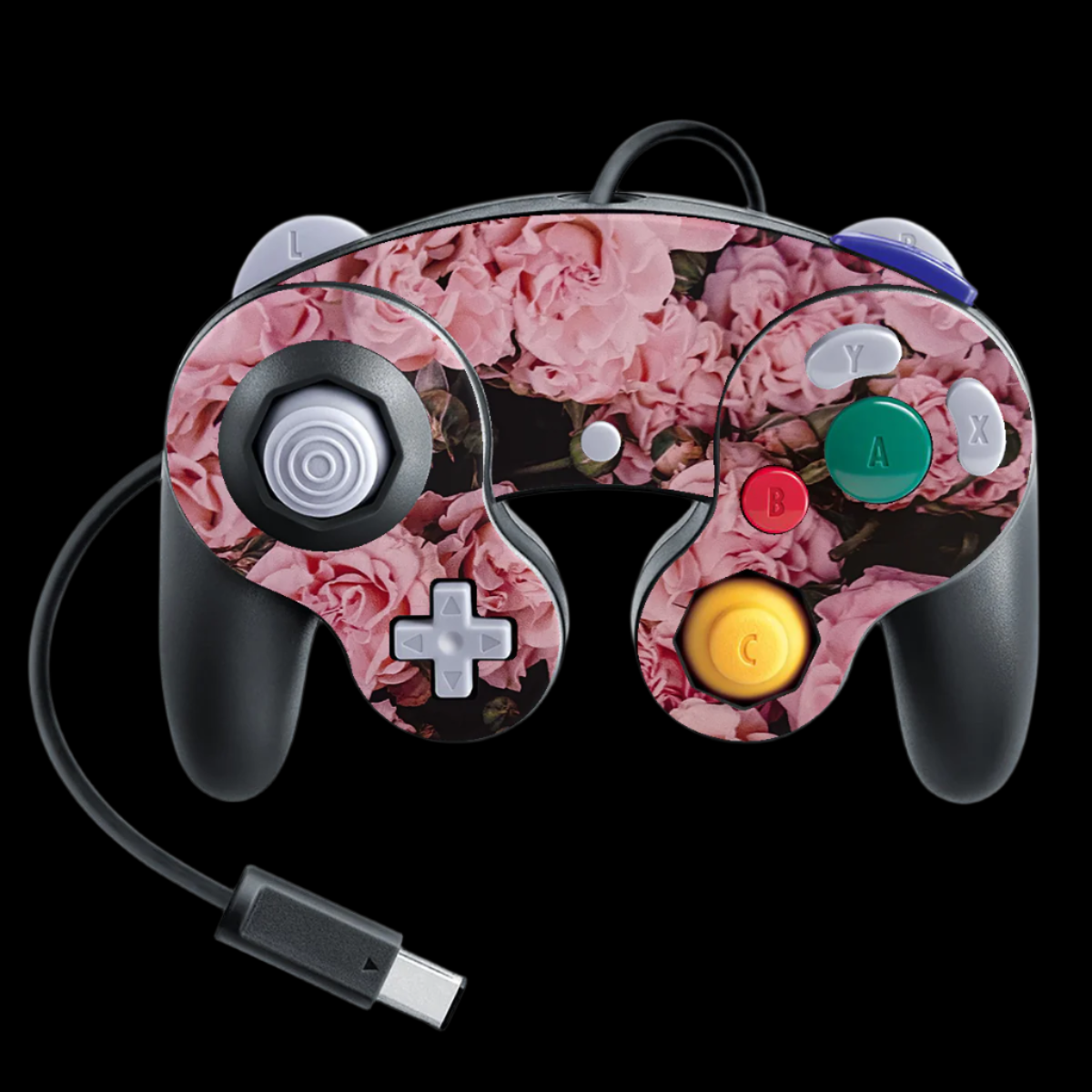 Pink Rose Gamecube Controller skin