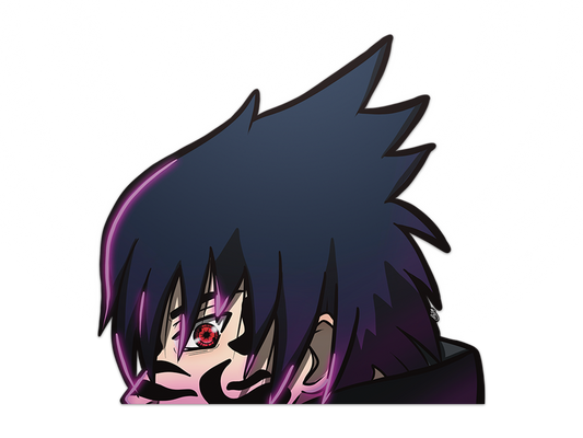 Holographic Cursed Sasuke Peeker Sticker