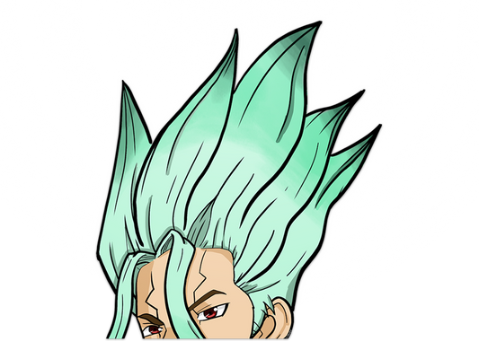Holographic Senku Peeker Stickers
