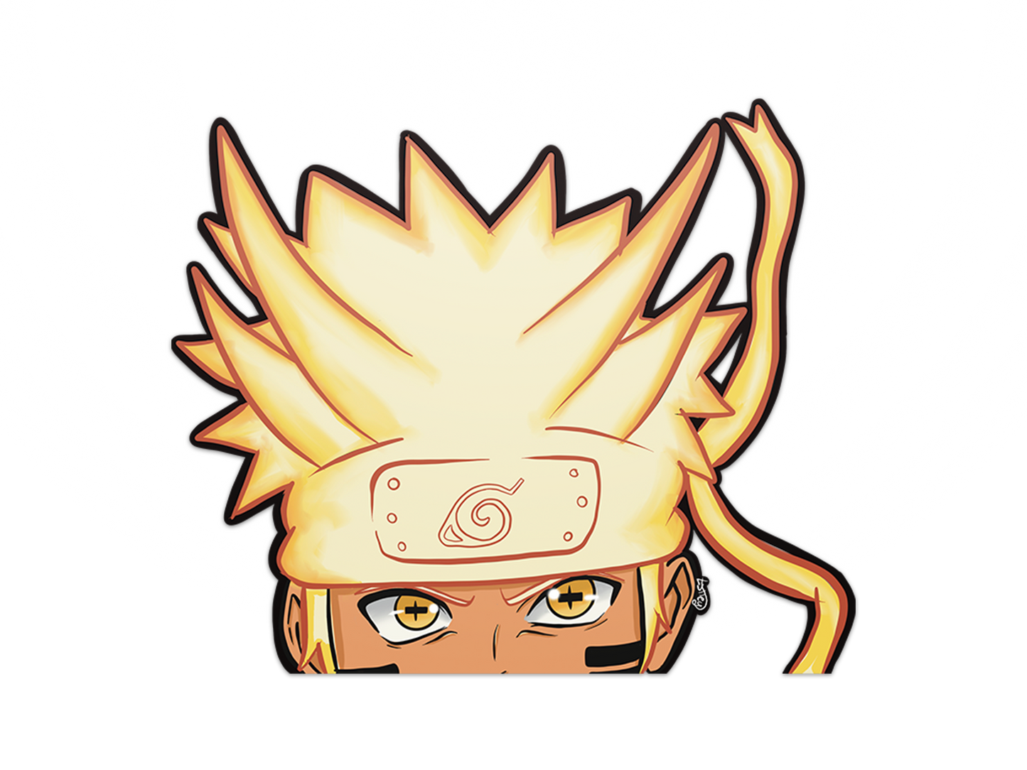 Holographic Six Paths Naruto Peeker Sticker