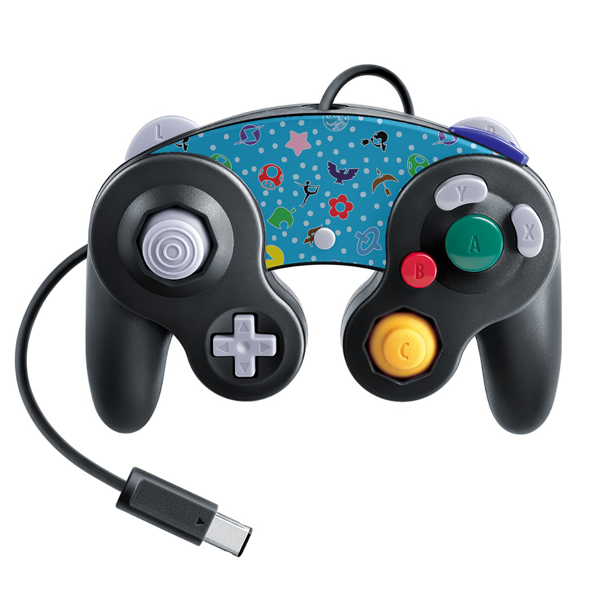 Blue Smash Pattern Gamecube Controller skin