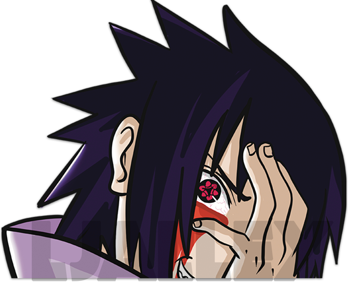 Crazy Sasuke Peeker Stickers