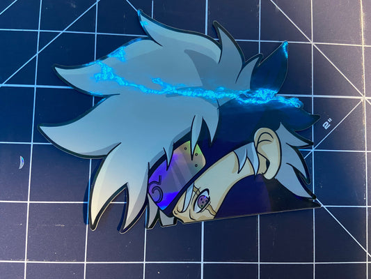 Holographic Kakashi Peeker Stickers