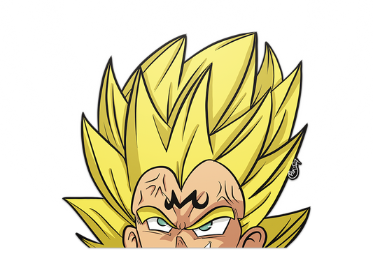 Majin Vegeta Peeker Stickers