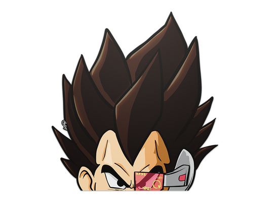 Holographic Scouter Vegeta Peeker Sticker