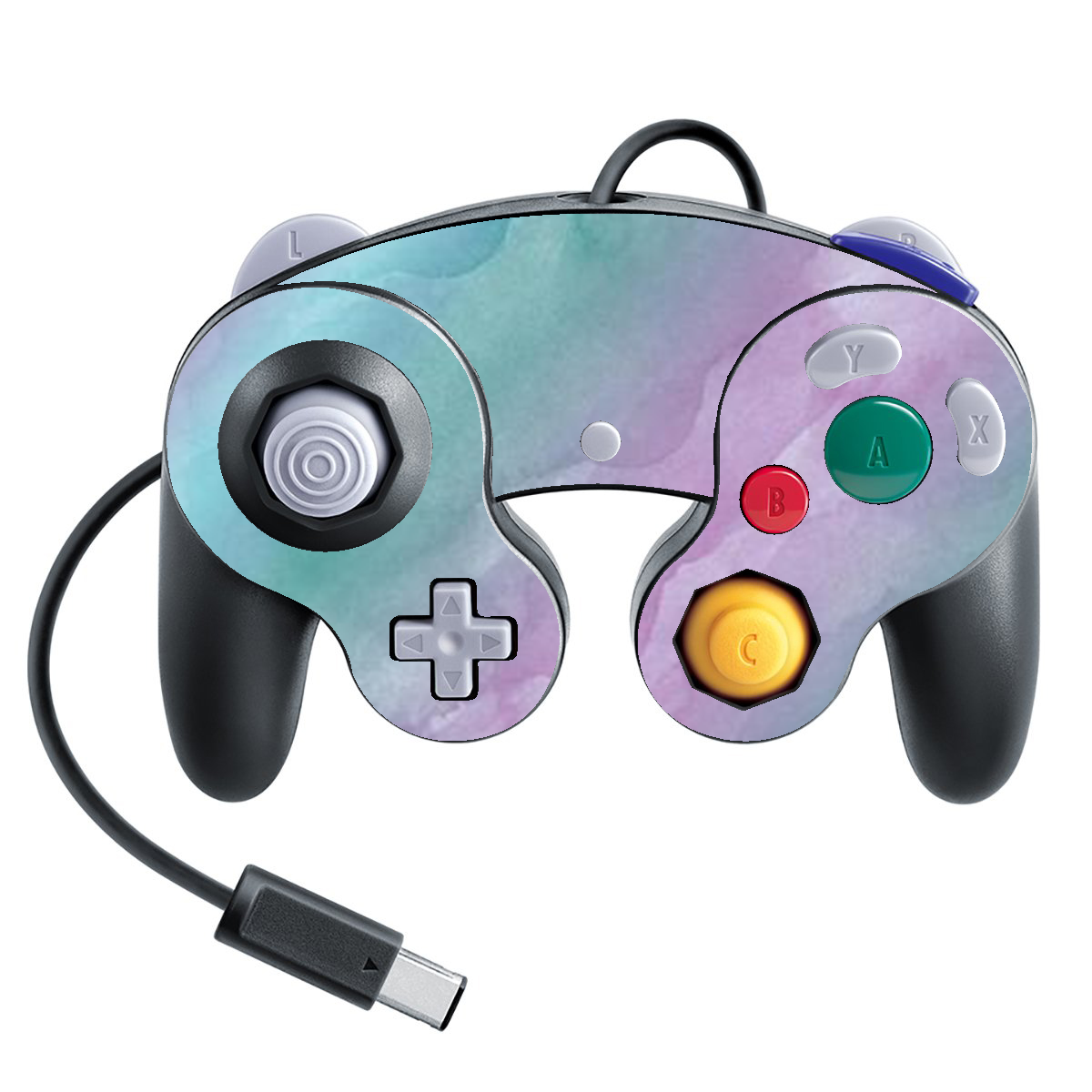 Blue & Purple Watercolor Gamecube Controller Skin Full Skin Skins