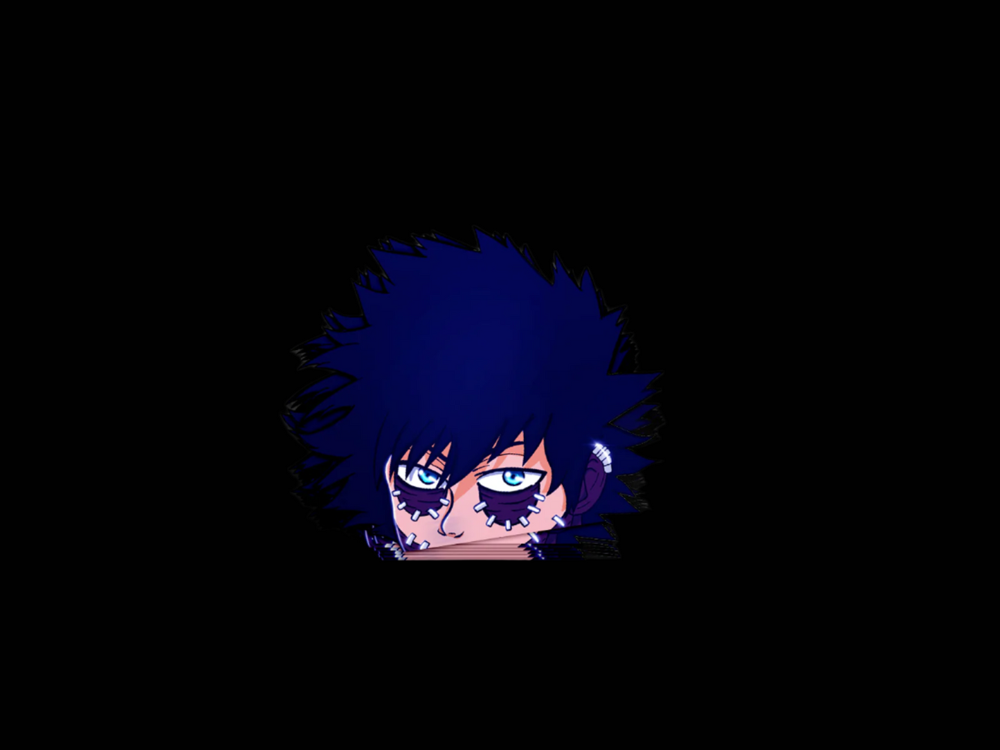 Mini Holographic Dabi Peeker Stickers