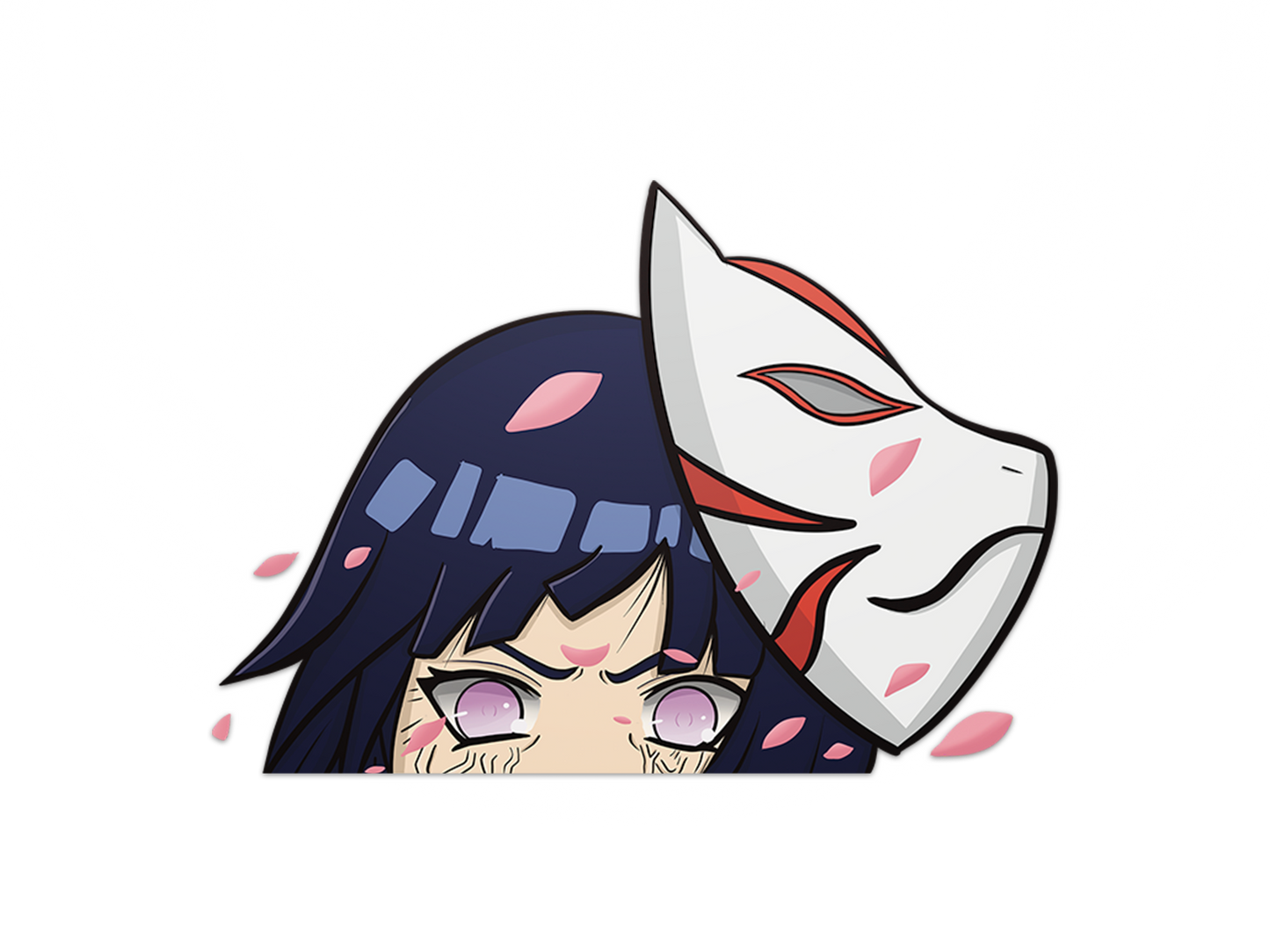 Holographic Anbu Hinata Peeker Sticker