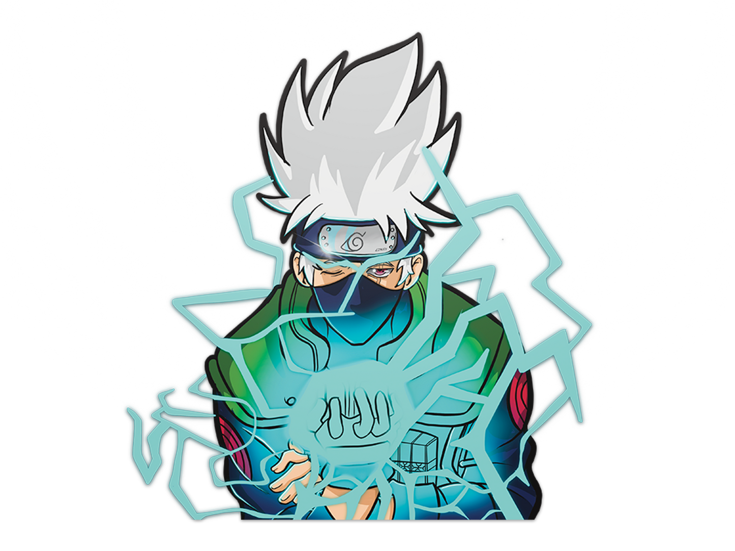 Holographic Kakashi Half Body Sticker Stickers