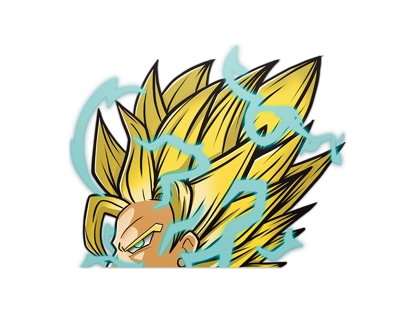 Holographic Ssj2 Goku Peeker Sticker