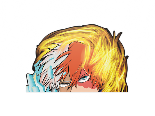 Holographic Todoroki Peeker Stickers