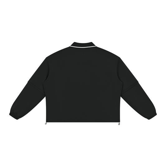 Ljalley Unisex Boxy Collared Detachable Sweatshirt