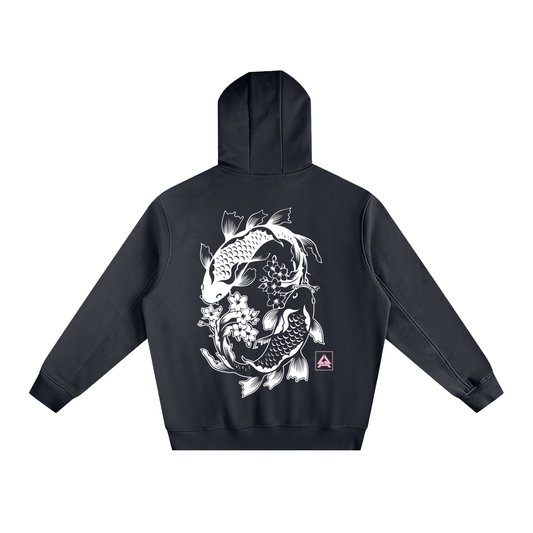 Ikigai Fleeced High Neck Hoodie