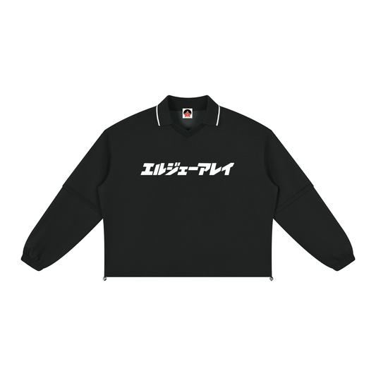 Ljalley Unisex Boxy Collared Detachable Sweatshirt