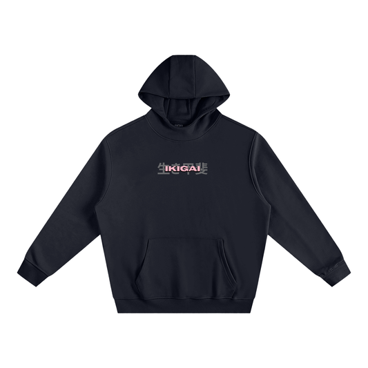 Ikigai Fleeced High Neck Hoodie