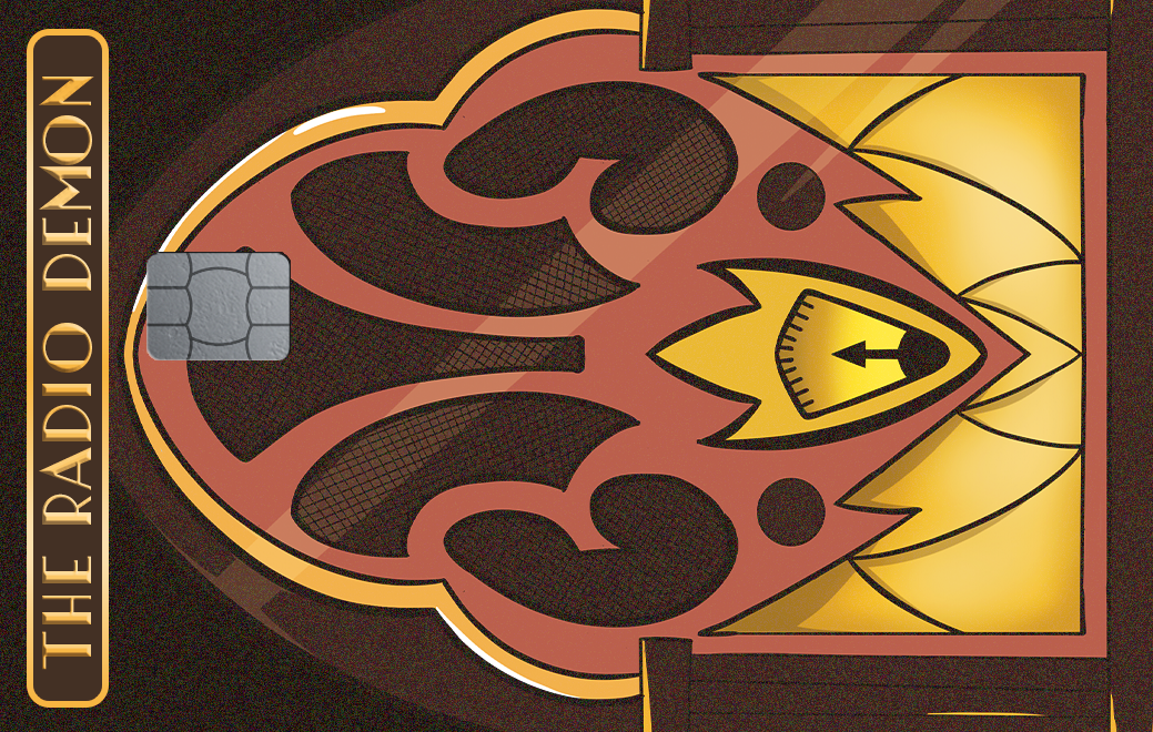 Alastor Demon Radio Credit Card Skin