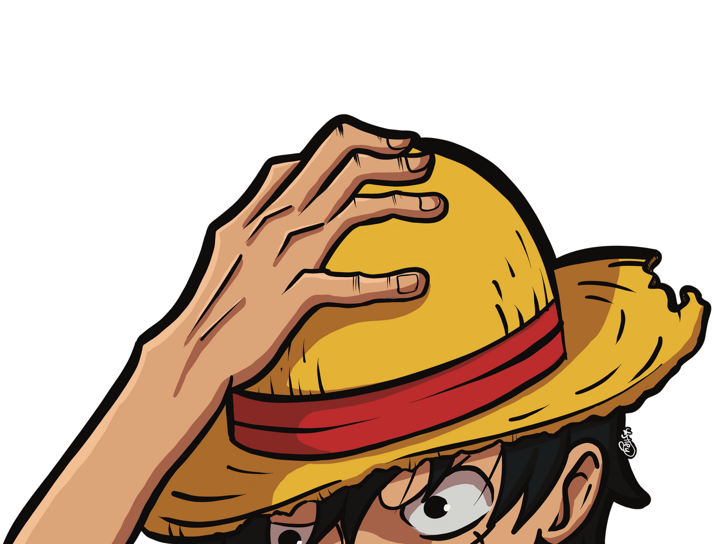 Luffy Peeker Sticker