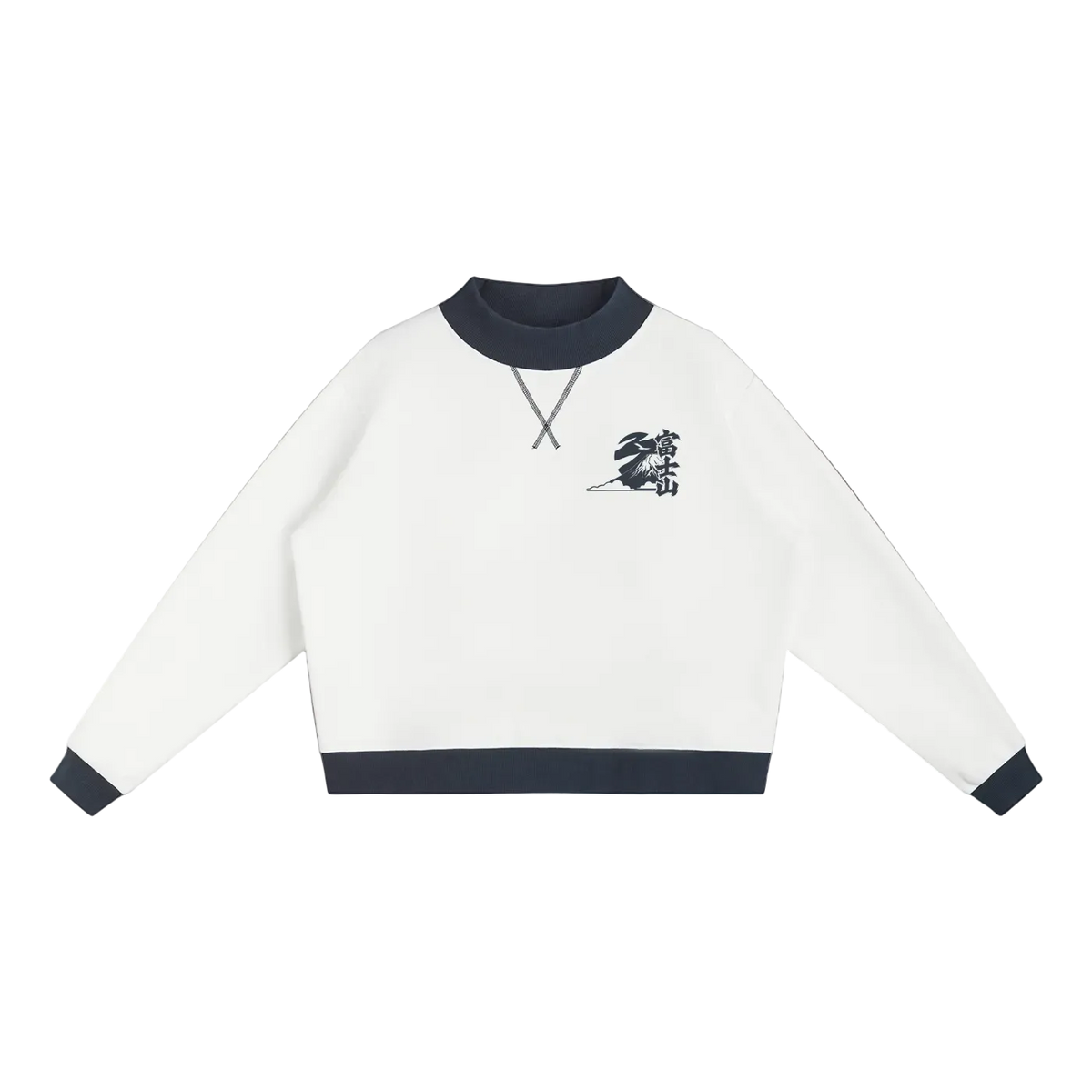 Mount Fuji Women’s Mock Neck Crewneck Sweatshirt