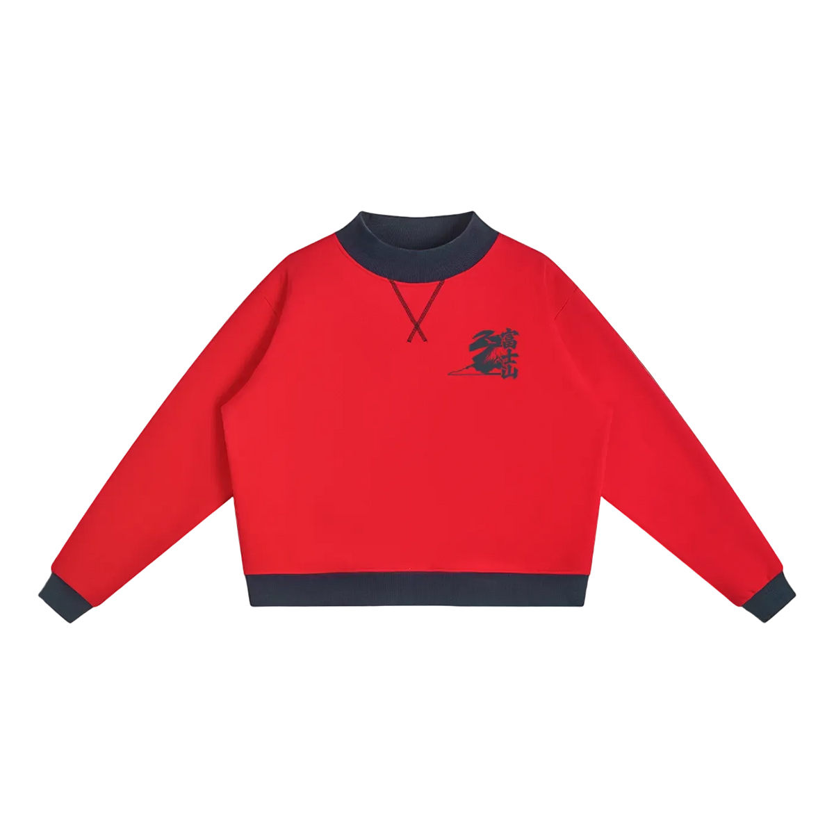Mount Fuji Women’s Mock Neck Crewneck Sweatshirt