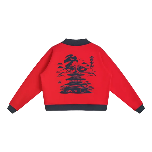 Mount Fuji Women’s Mock Neck Crewneck Sweatshirt