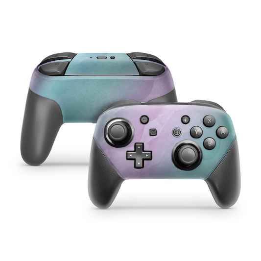 Blue & Purple Watercolor Pro Controller skin