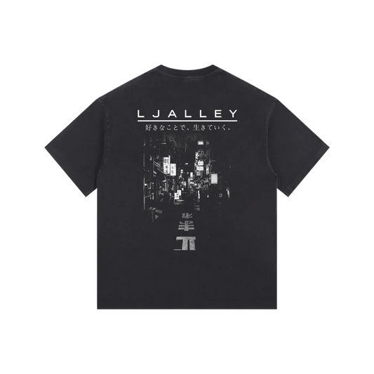 LJAlley Vintage Washed Oversized Cotton T-Shirt