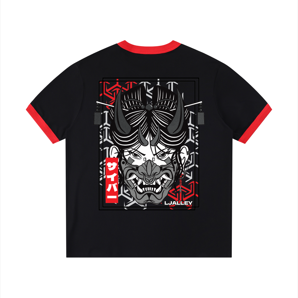 Cyber Oni Unisex Ringer T-Shirt