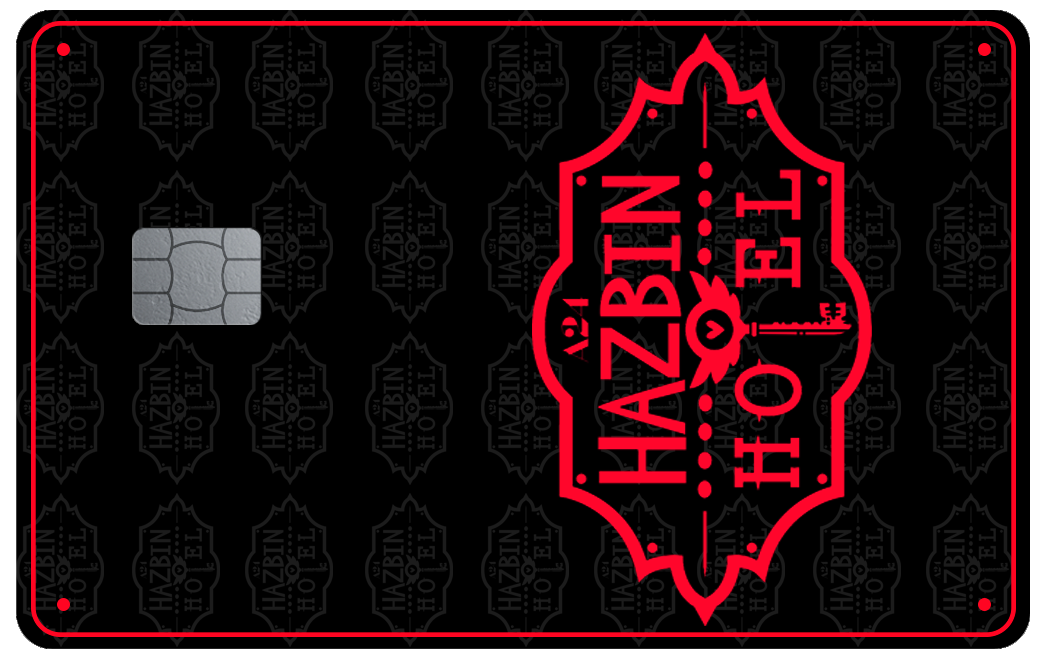 Holographic Hell Hotel Credit Card Skin