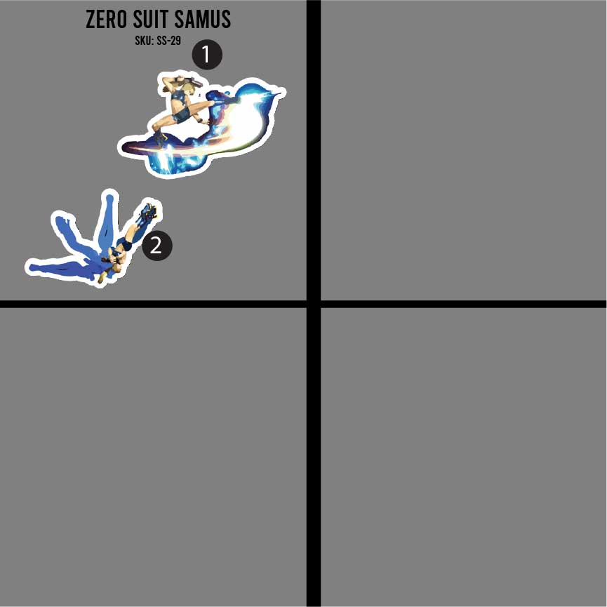 3in Smash Character Stickers