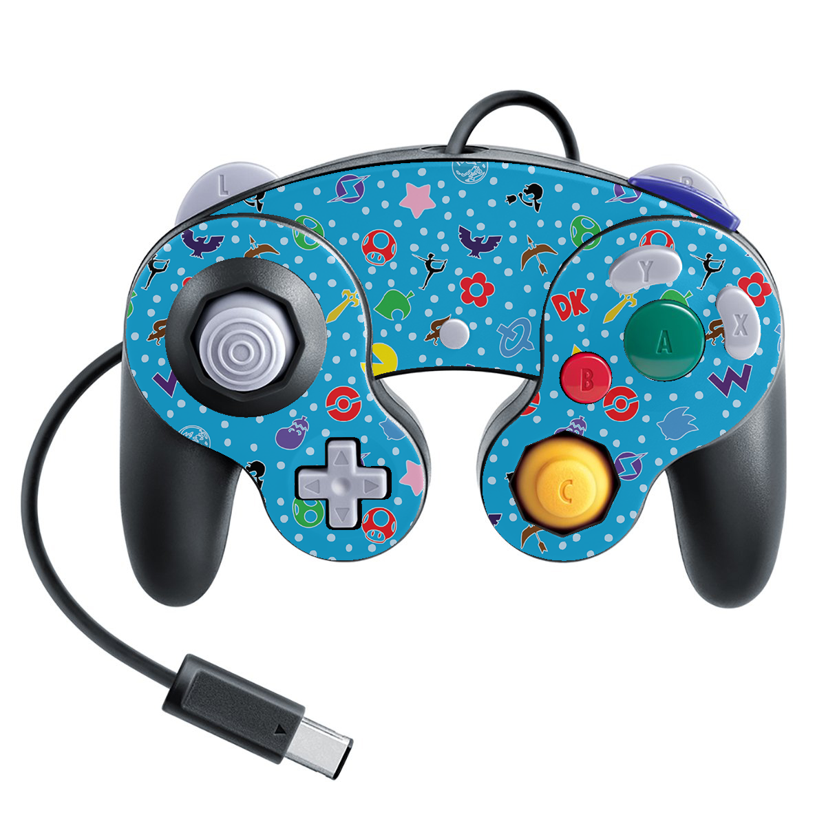 Pattern Gamecube Blue Smash Pattern Gamecube Controller skin – LJAlley