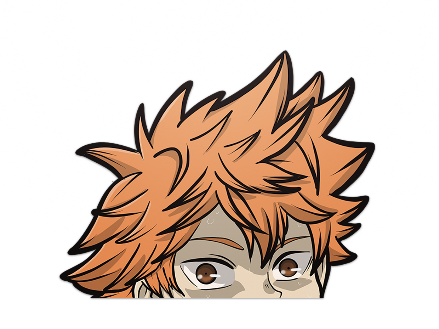 Focused Hinata Peeker Stickers