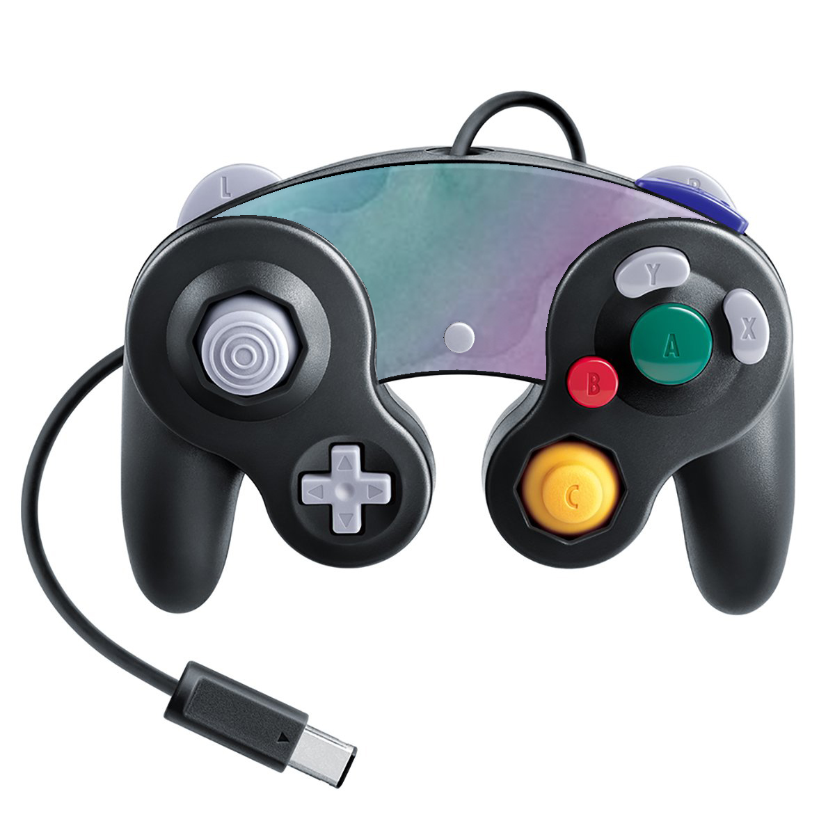 Blue & Purple Watercolor Gamecube Controller Skin Top Only Skins